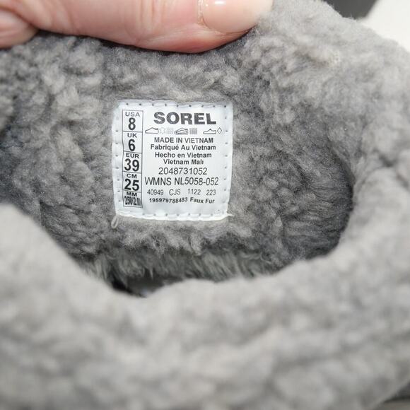 NEW Sorel Women's Size 8 Go Stumptown Bootie Quarry Gray Slippers Faux Fur - Picture 8 of 11